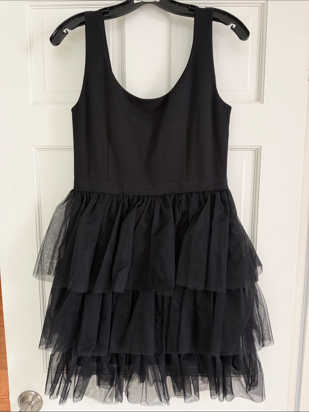 SJP by Sarah Jessica Parker Black Dress Tiered Tulle Dress